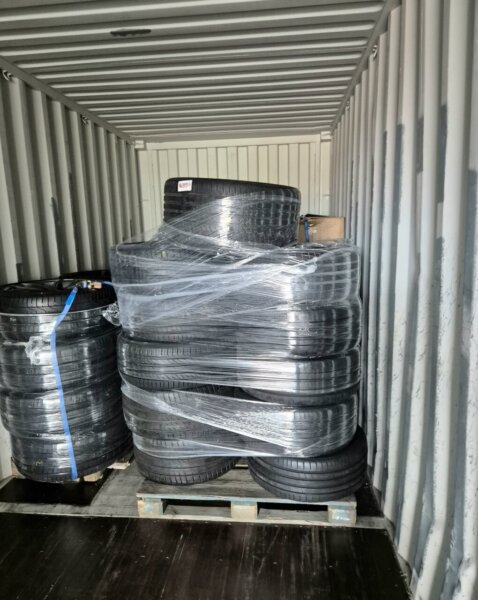 Reifensicherung Containertransport