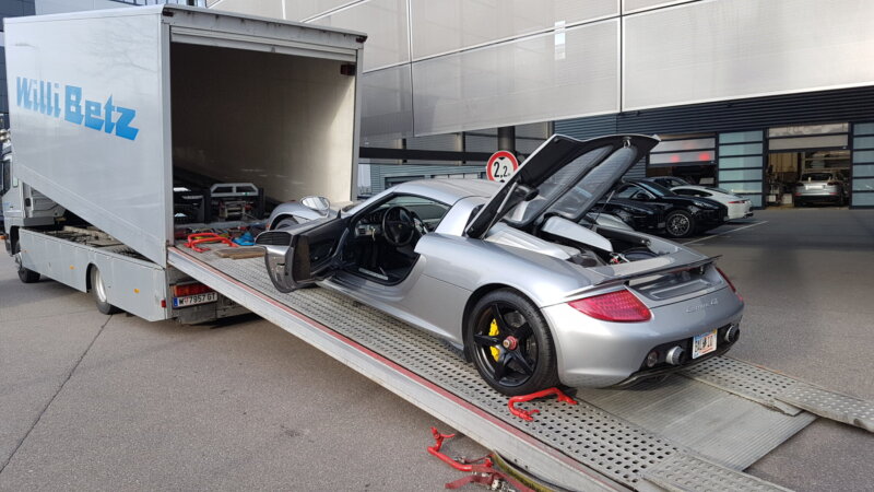 Porsche Lkw Transport Internationaler Umzug Logistik Partner
